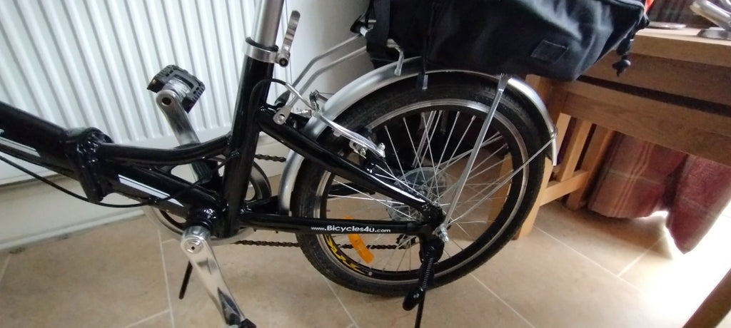 Pair of Bicycles4u Milan Explorer Folding Bicycle 20 Wheels with bags etc