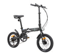 Folding Bicycle Ecosmo 16" Wheel Black Alloy 6SP Shimano Gear, DualDisc-16AF02BL