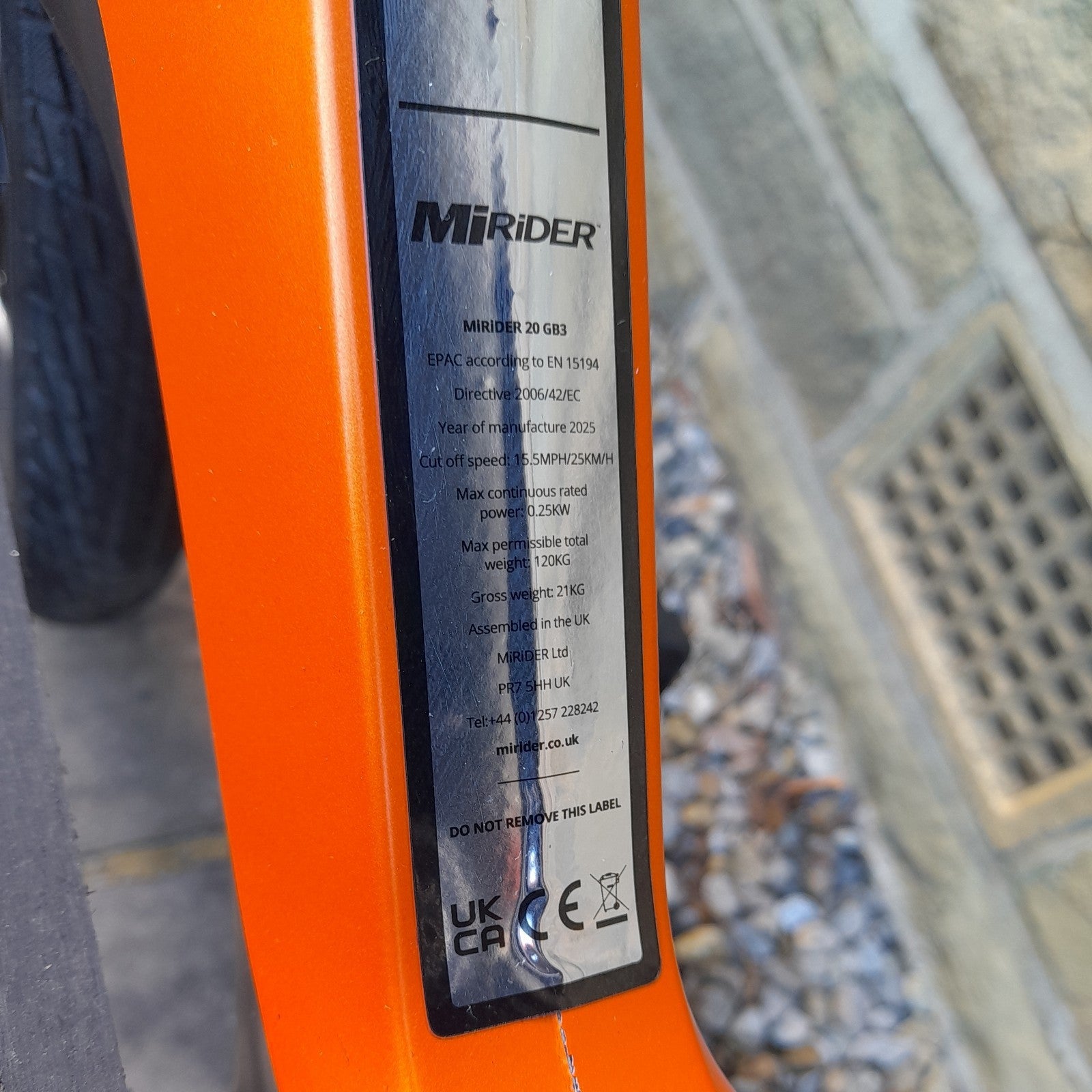 MiRider 20 GB3 Geared Belt Drive Foldable  Bike