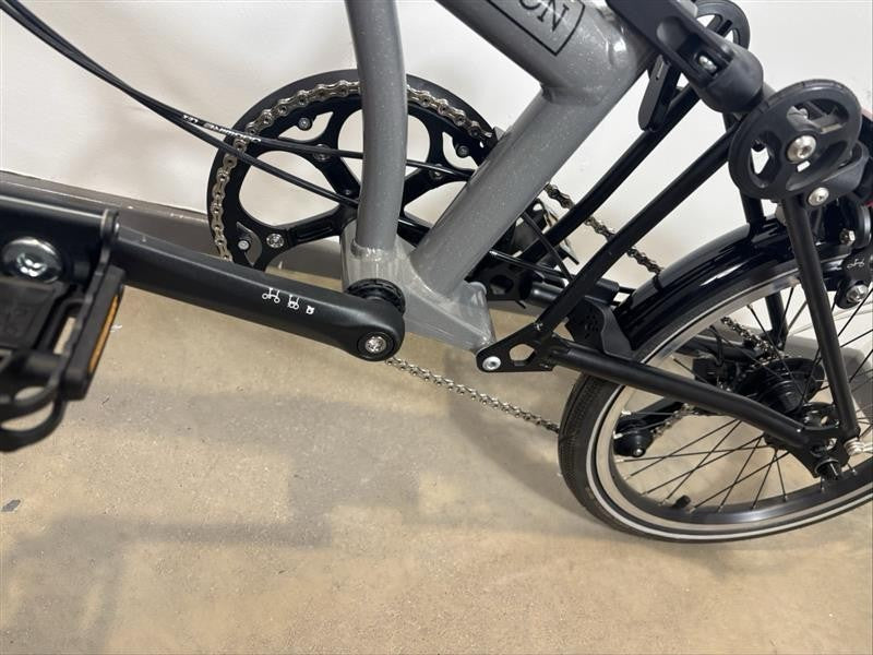 Brompton P Line 4 Speed 2022 Low Handlebar Folding Bike - Storm Grey
