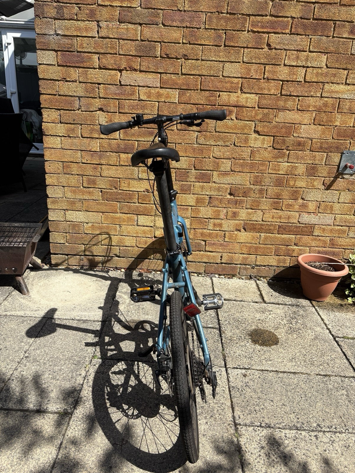 Carrera Intercity 20in Folding Bike Blue/Black, Mechanical Disc, Derailleur