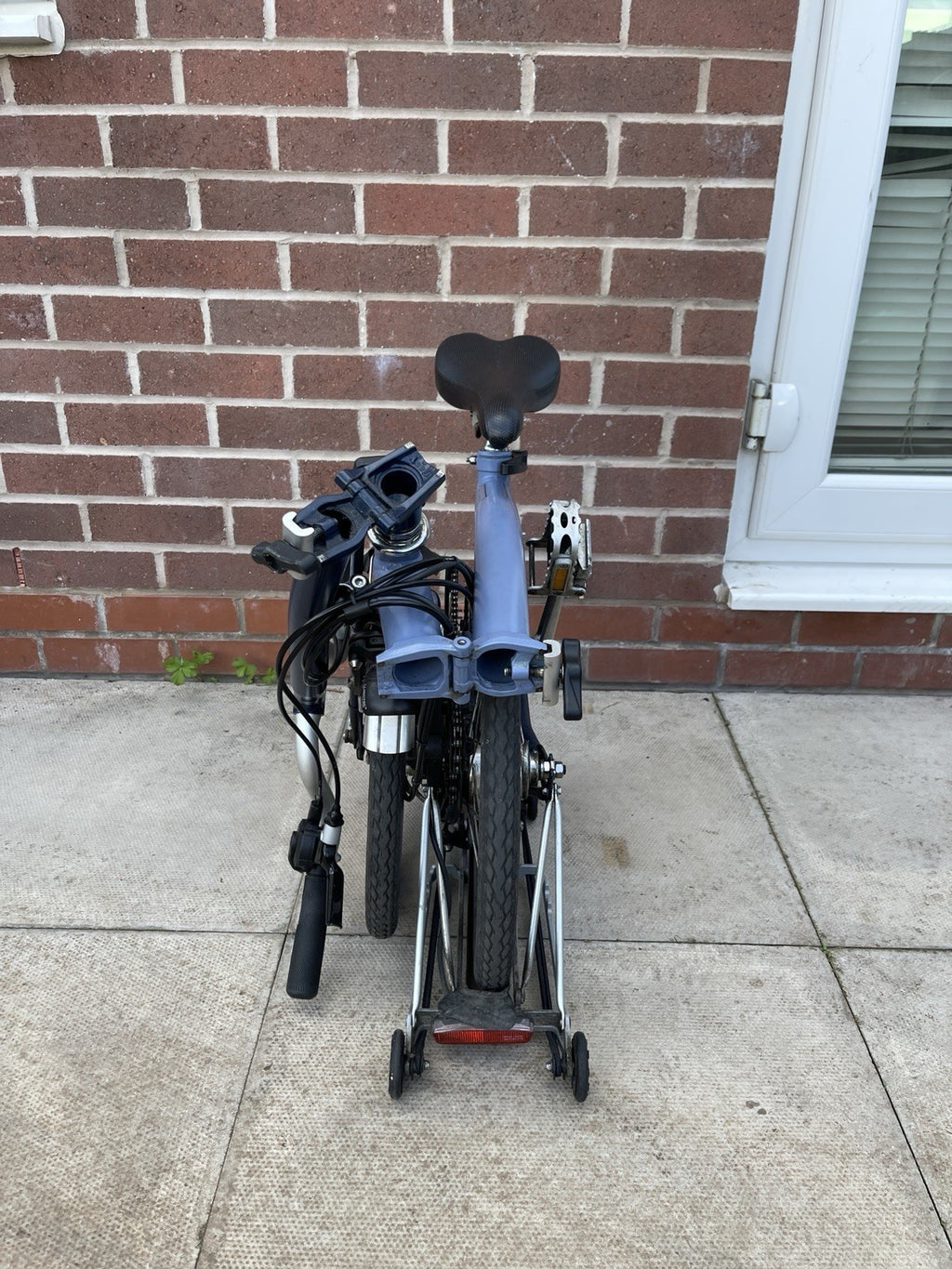 Brompton Folding Bike 16 in Blue with Mudguards, Side Pull Caliper Brakes