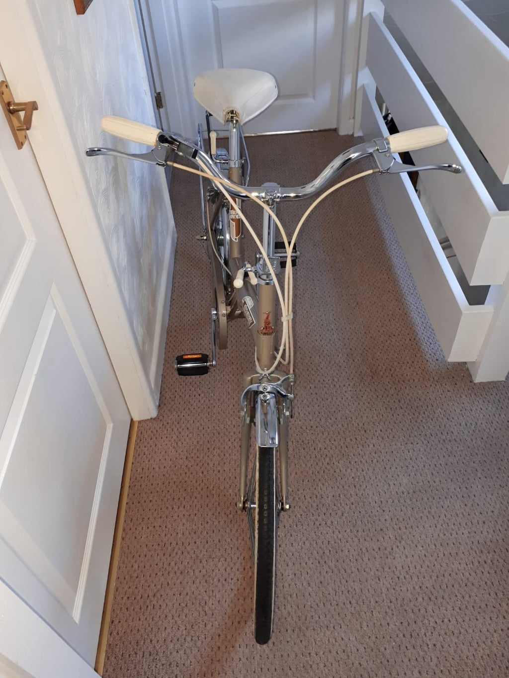 Ladies Raleigh stowaway folding bike in gold