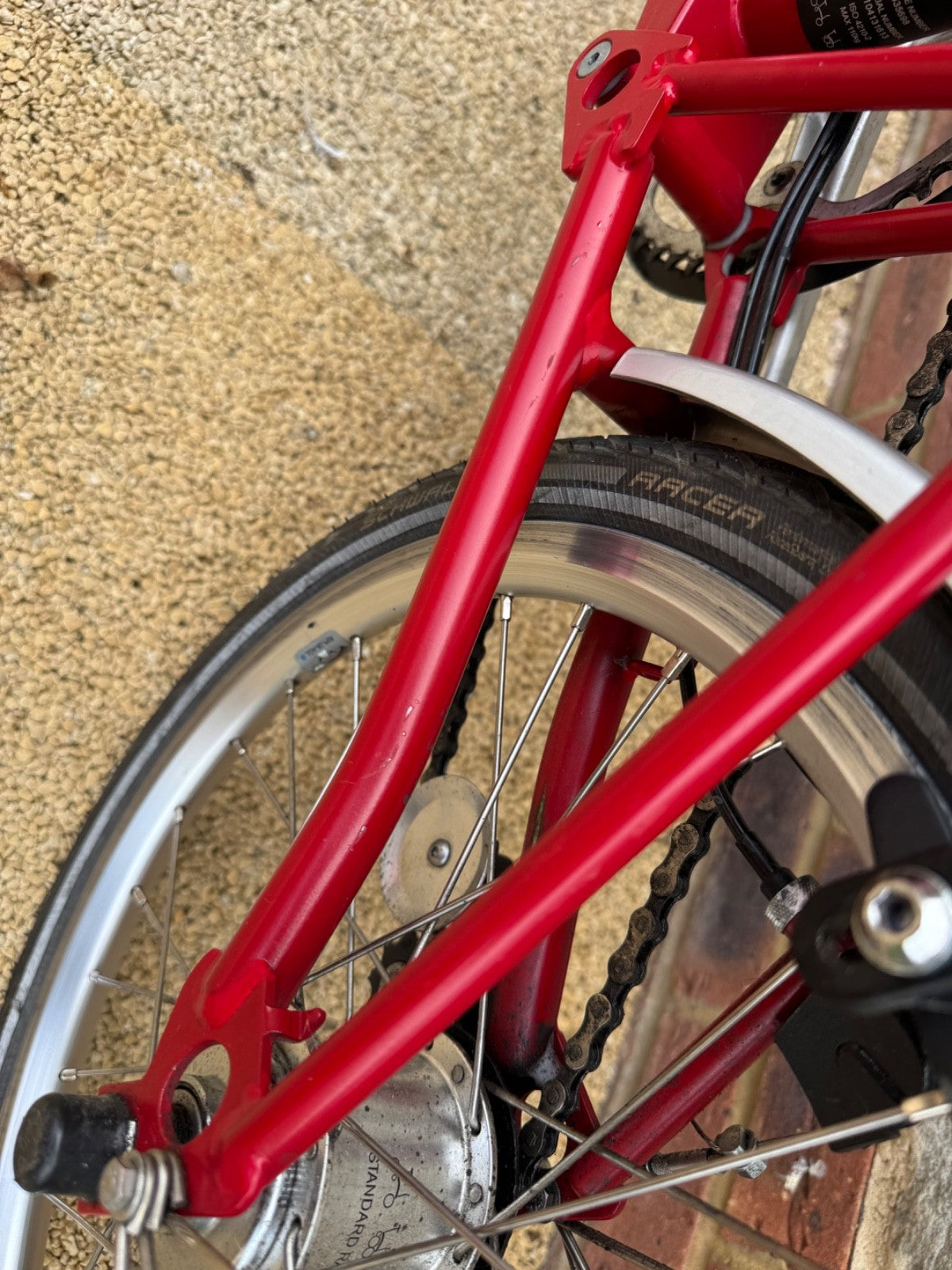 Brompton M3L Folding Bike - Red, 2021 year, Excellent Condition with Easy Wheels
