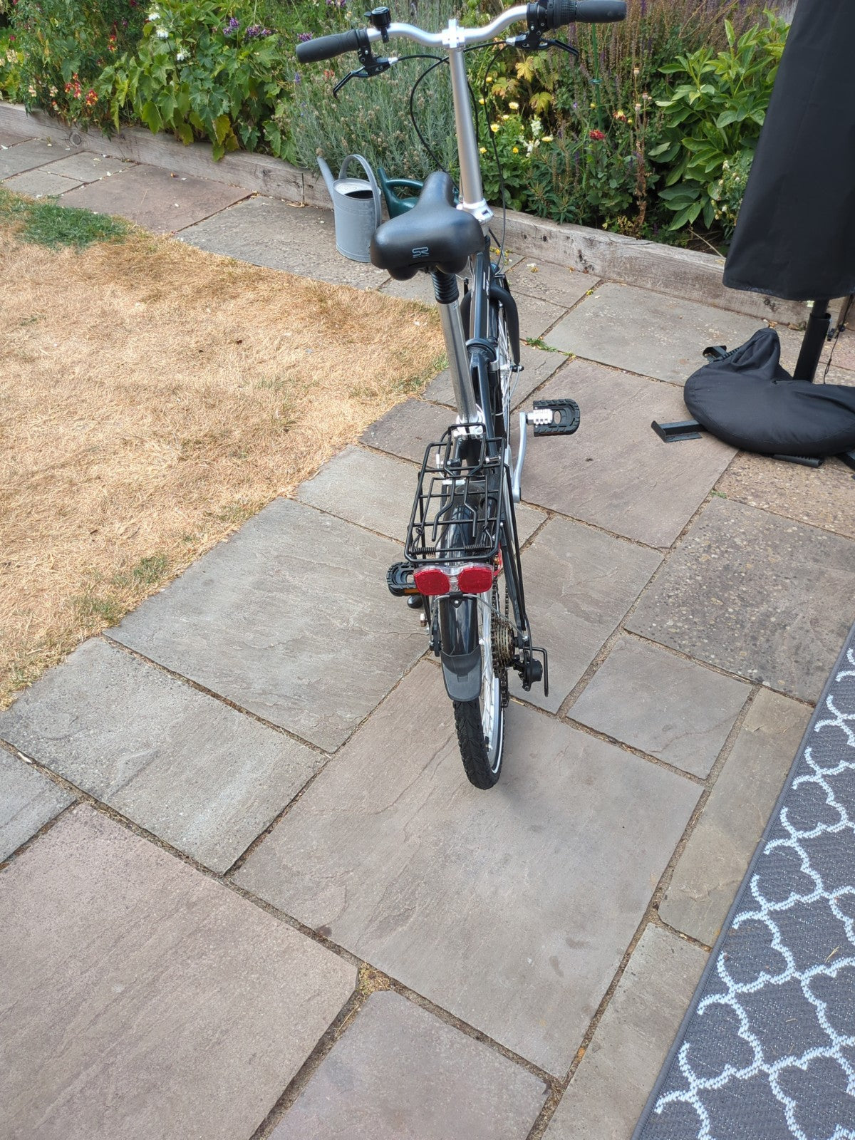 Orus Adult Folding Bike Aluminium, Black, 20" Wheels, 7-Speed