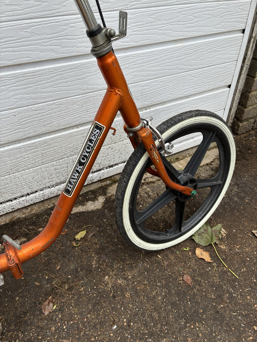 Vintage 1970s Hawk Cycles Step Through Bicycle - Orange - Skyway II Rims
