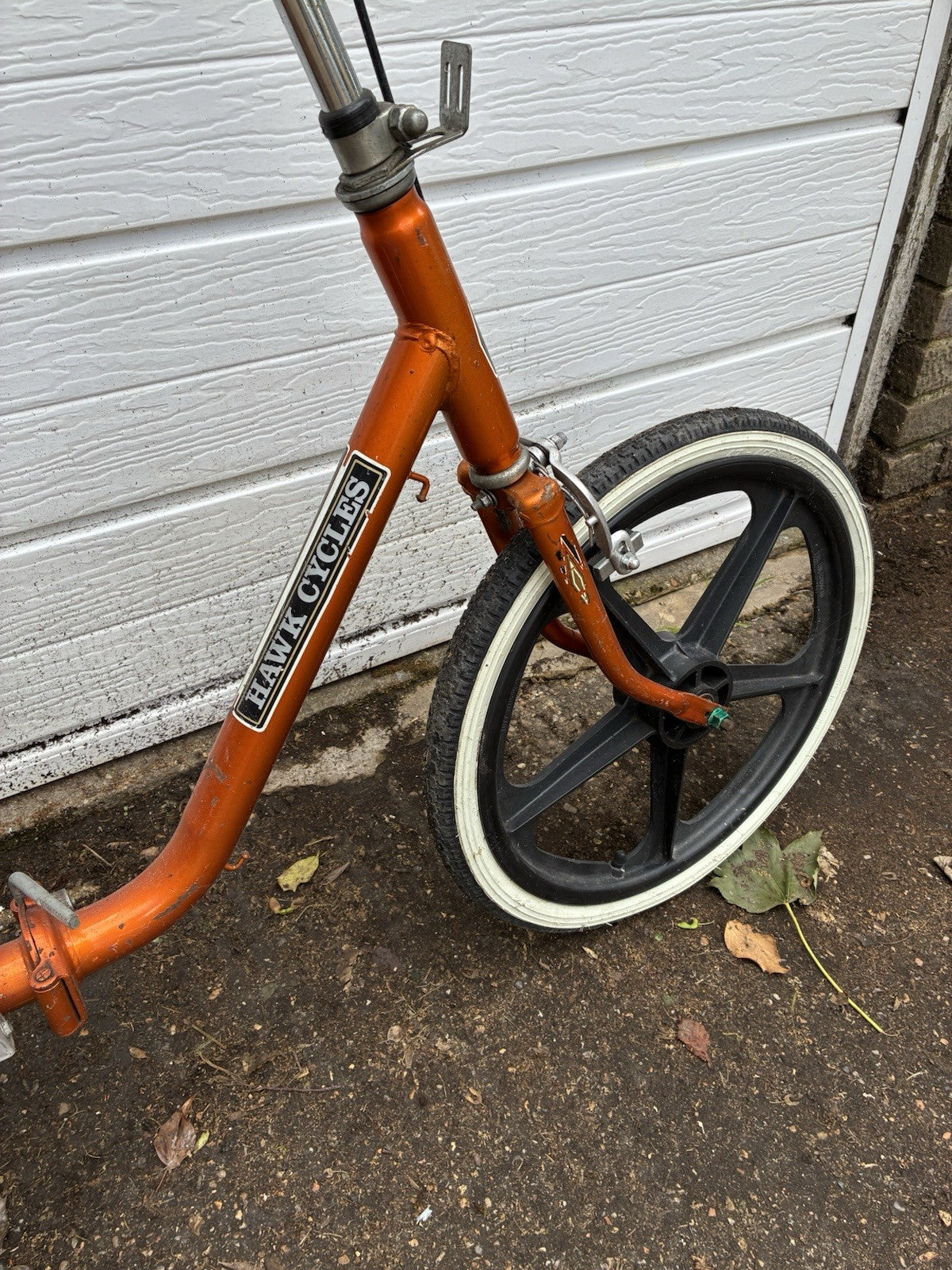 Vintage 1970s Hawk Cycles Step Through Bicycle - Orange - Skyway II Rims