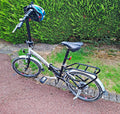 Folding Bike 20in Wheels Steel Frame V-Brakes Rear Rack Mudguards Kickstand