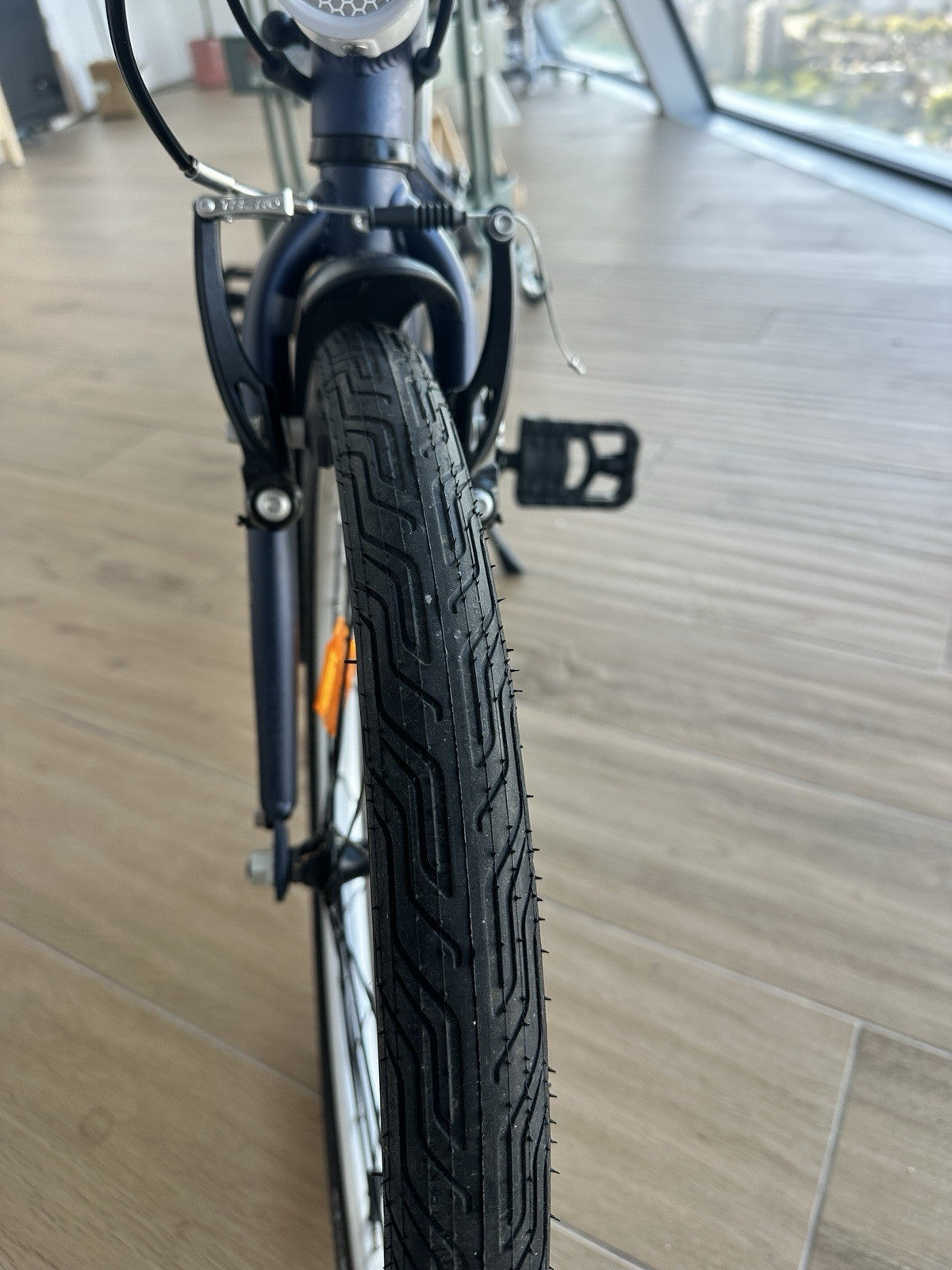 B'TWIN 500 20in Aluminium Folding Bike 7-Speed Dark Blue - Excellent Condition