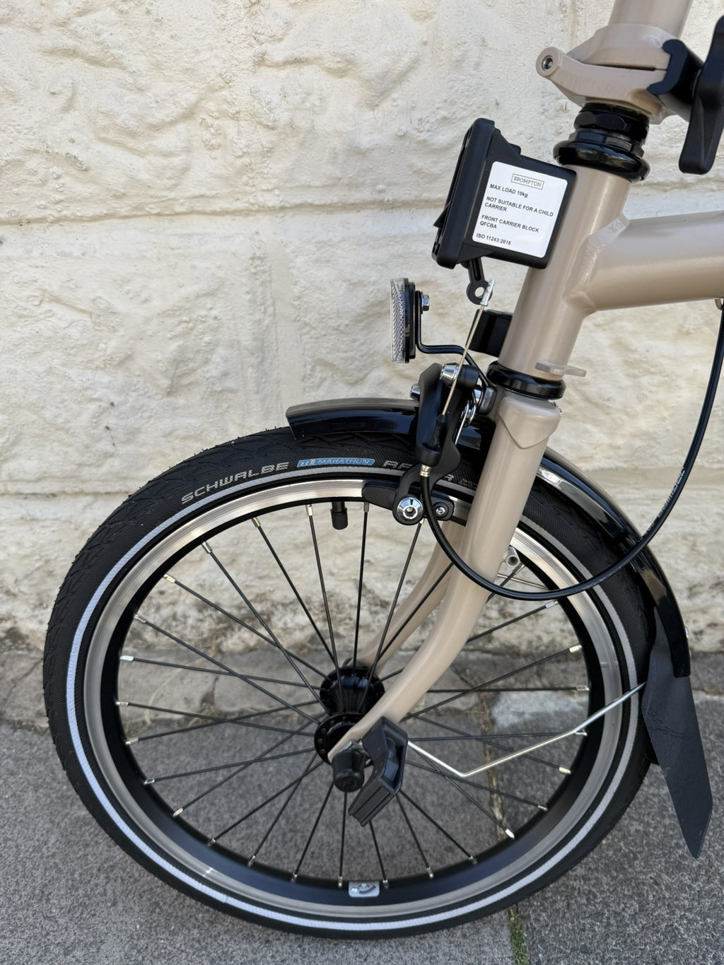 Brompton C Line Explore 2024 Folding Bike 6-Speed, Mid-Bar (Colour: Dune Sand)