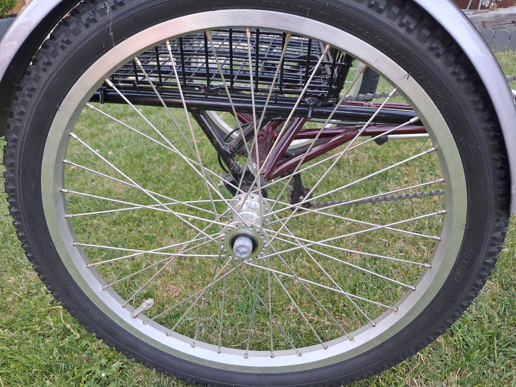 PASHLEY - Tri-1 Folding Adult Trike Burgundy Red