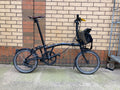 Brompton P Line Urban 4 Speed Low Handlebar Folding Bike - Midnight Black - VGC