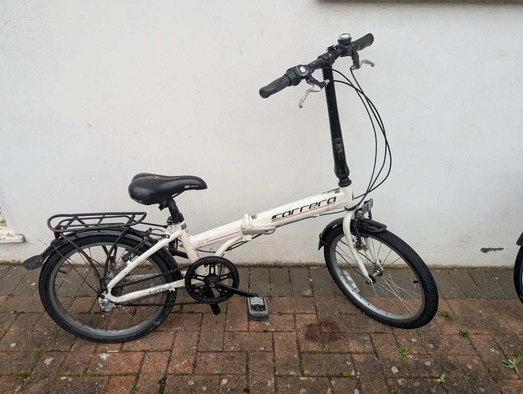 Carrera Transit Lightweight Folding Bike 6061 T6 Aluminium White Colour