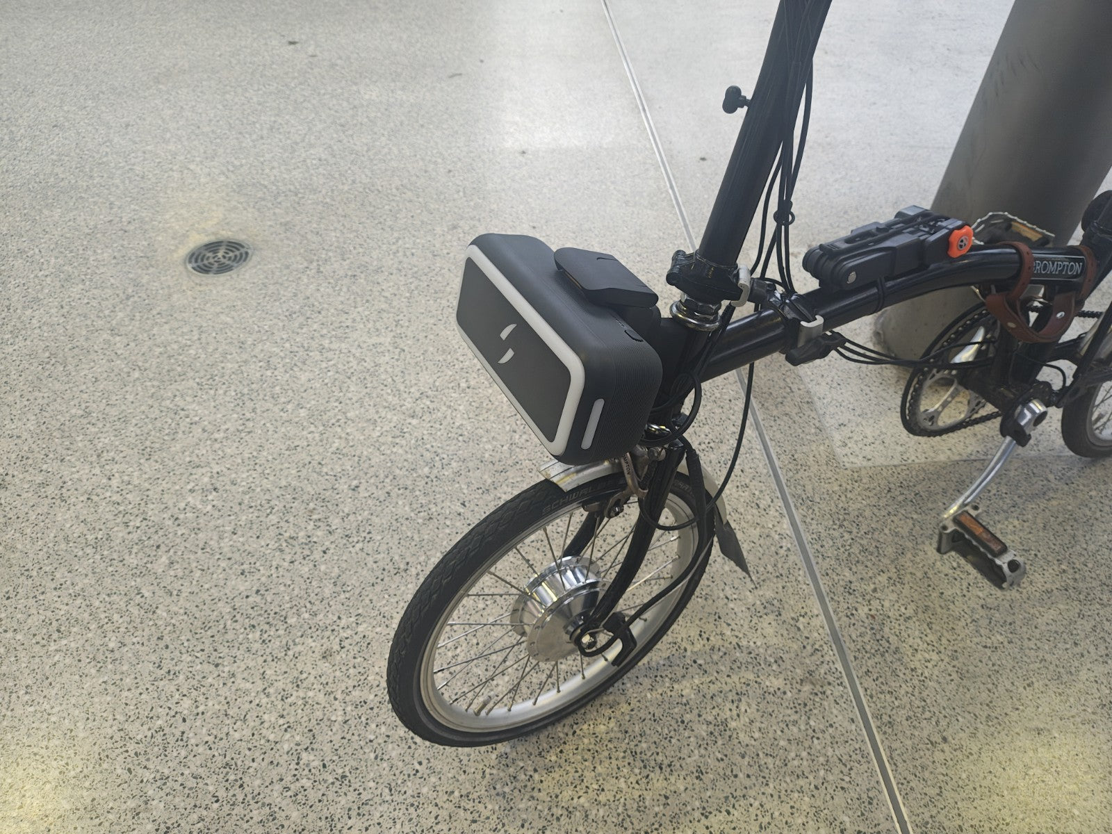Brompton C Line Folding Bicycle Fitted With Swytch Max+