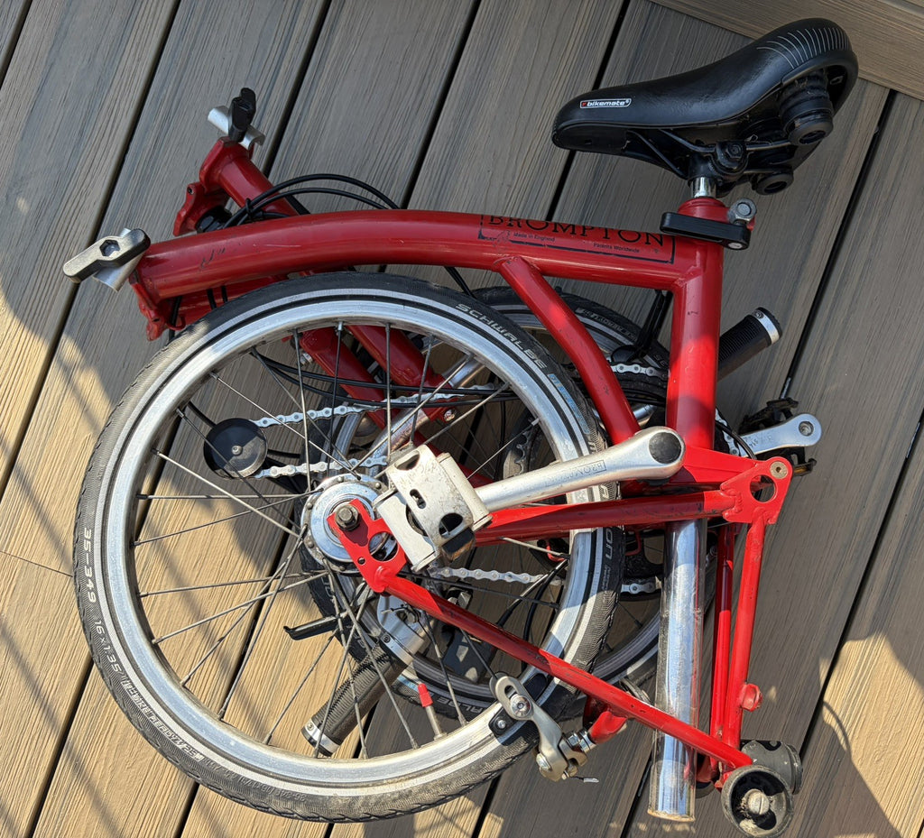 Brompton Red Folding Bike 3-Speed Bicycle