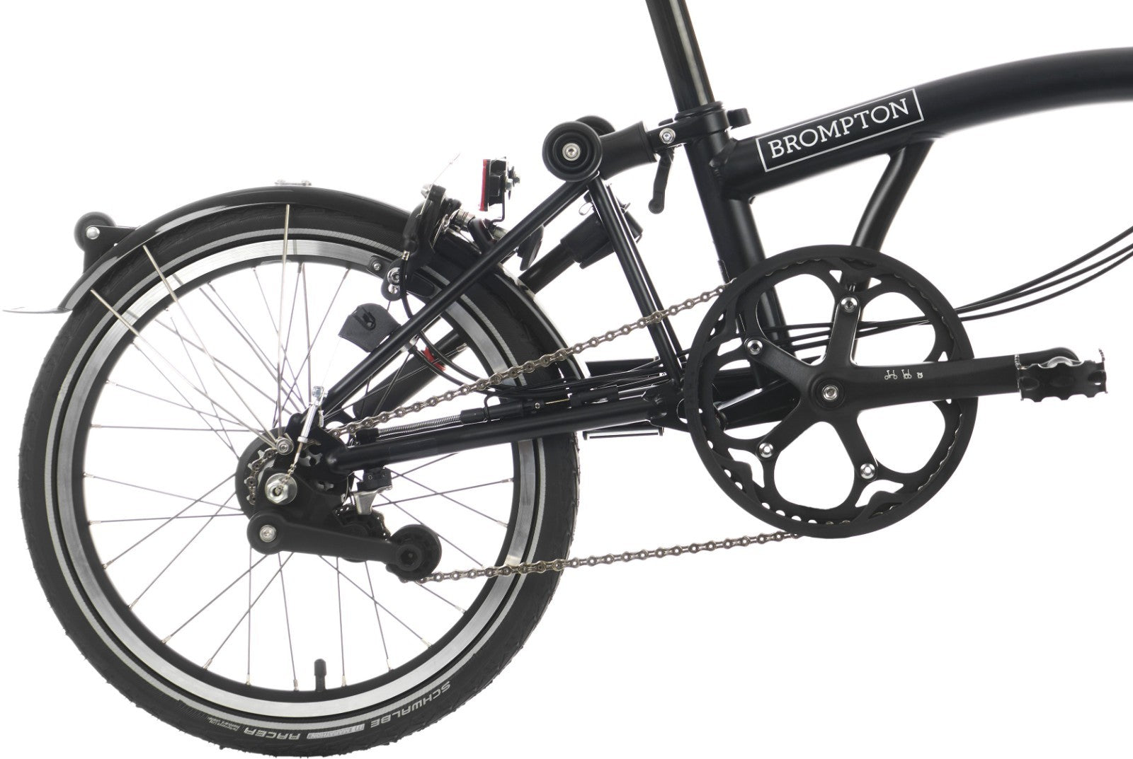 NEW Brompton C Line 12-Speed Folding Bike Mid Bar 2026 in Matt Black