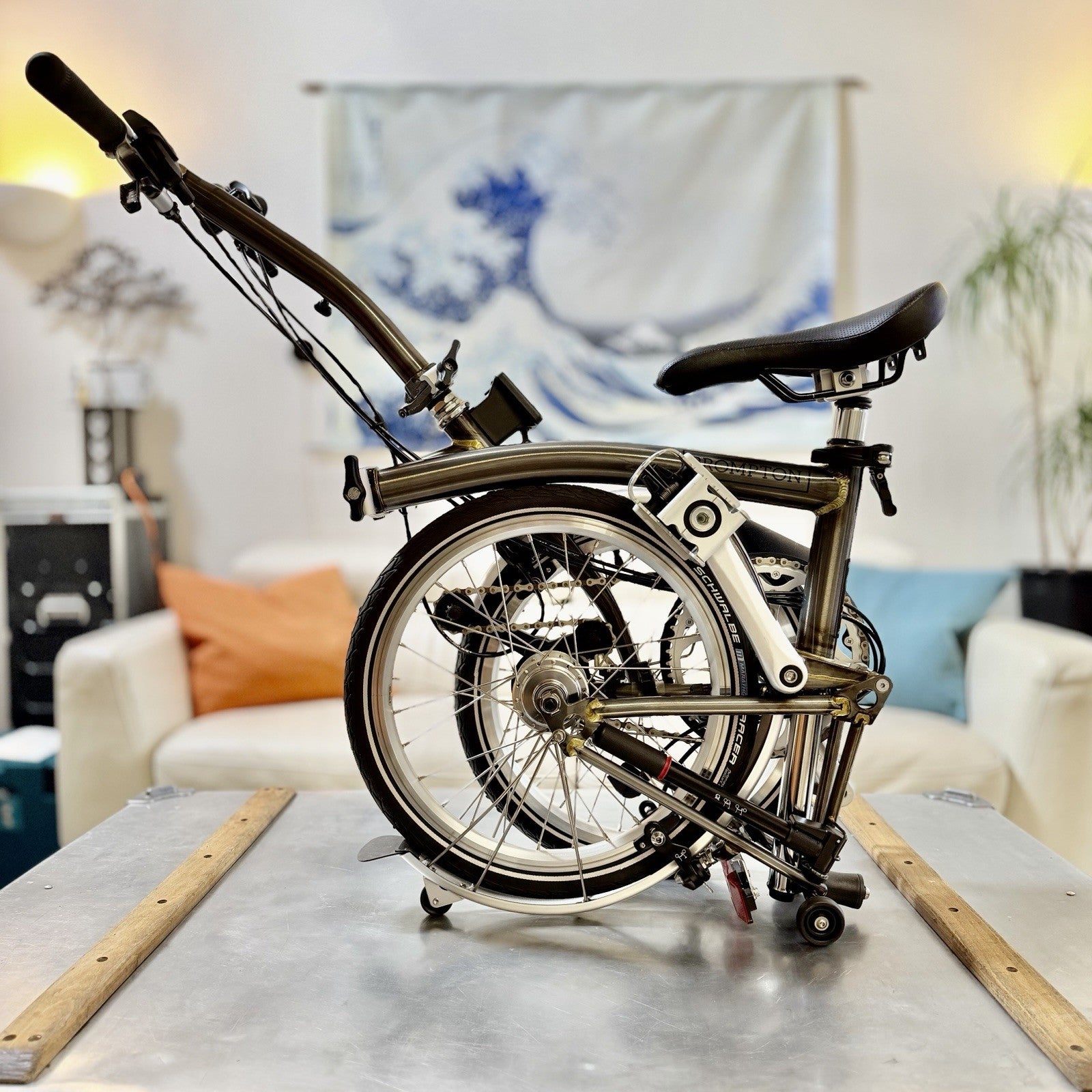 L@@K… Brompton C-Line 6 Speed Low Handlebar Rare Clear Lacquer Finish - New :)