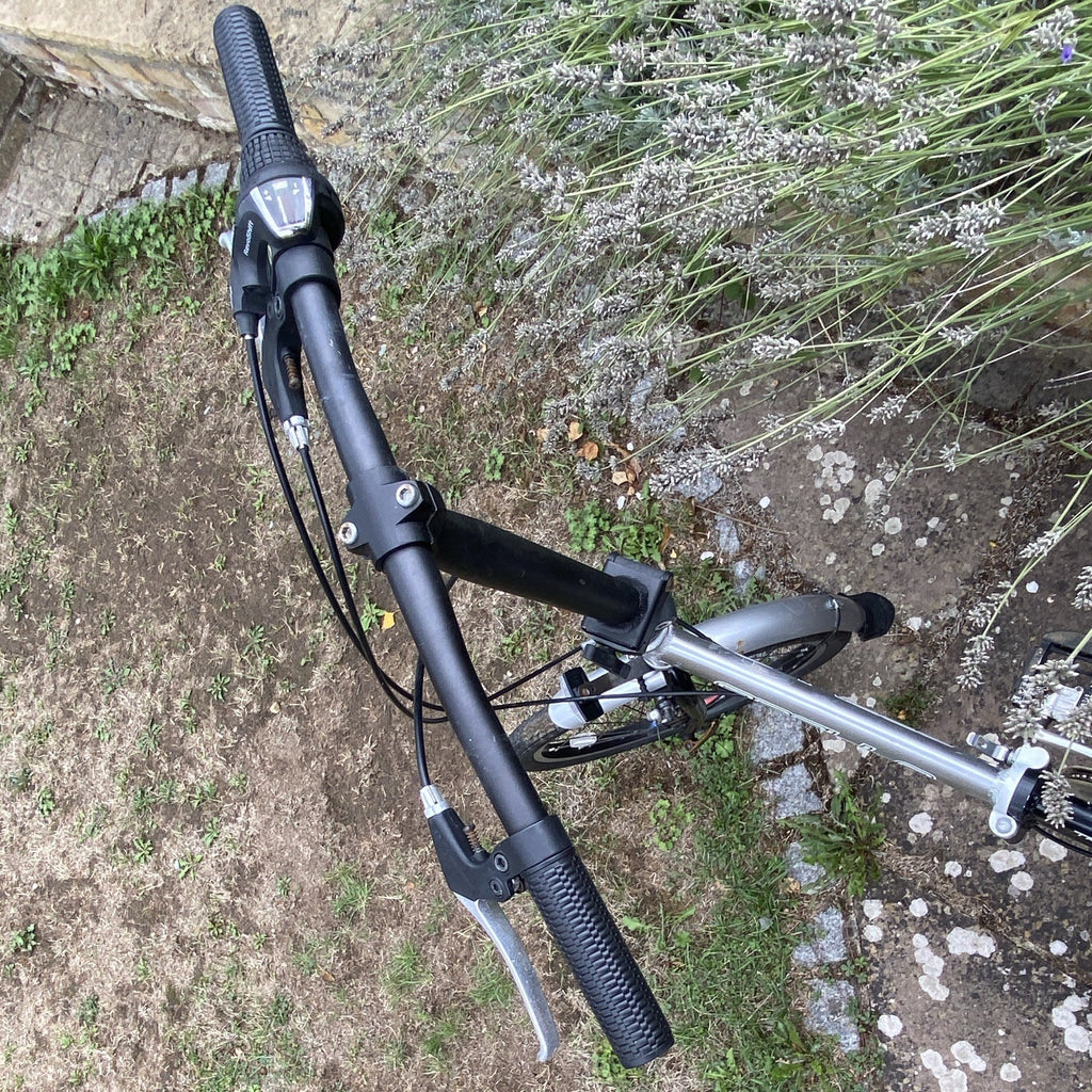 Apollo Transition 20 in Folding Bike with Rear Rack, Silver/Black