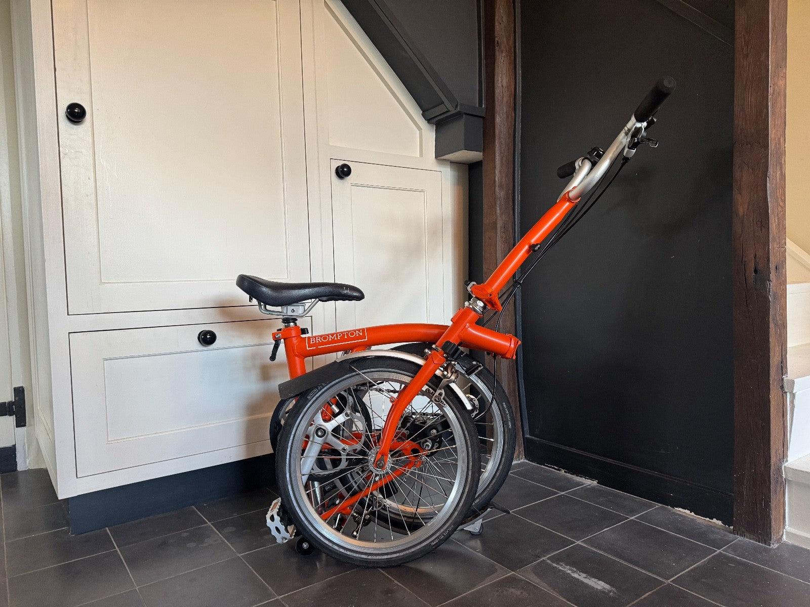 Brompton M3L (2015) 3-speed folding bike in orange - very good condition