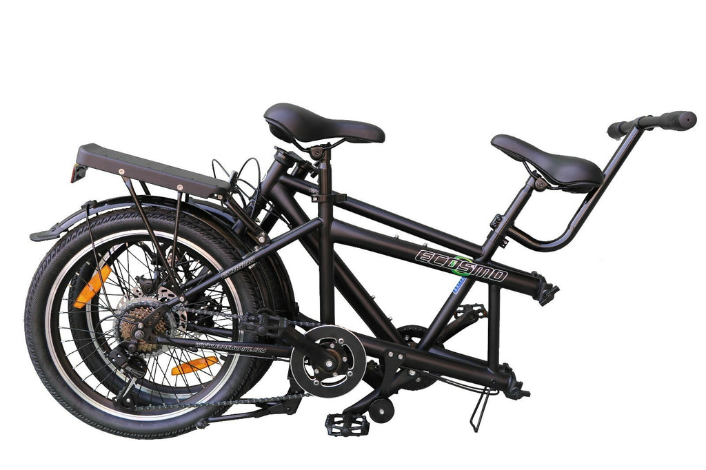 Ecosmo 20in wheel Folding Tandem Bicycle Bike - Black, good condition