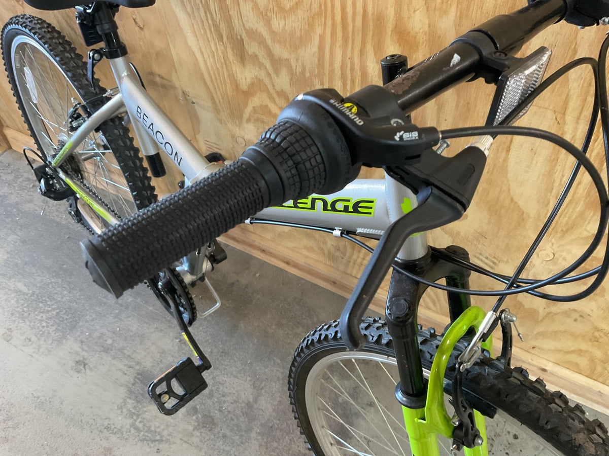 Challenge Beacon Folding Mountain Bike Shimano Equipped Silver Green