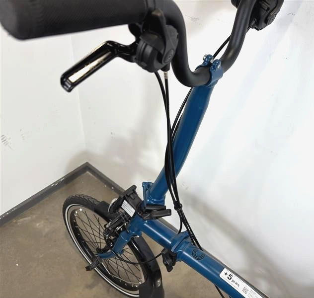 Brompton C Line 6 Speed 2023 High Handlebar Folding Bike - Ocean Blue