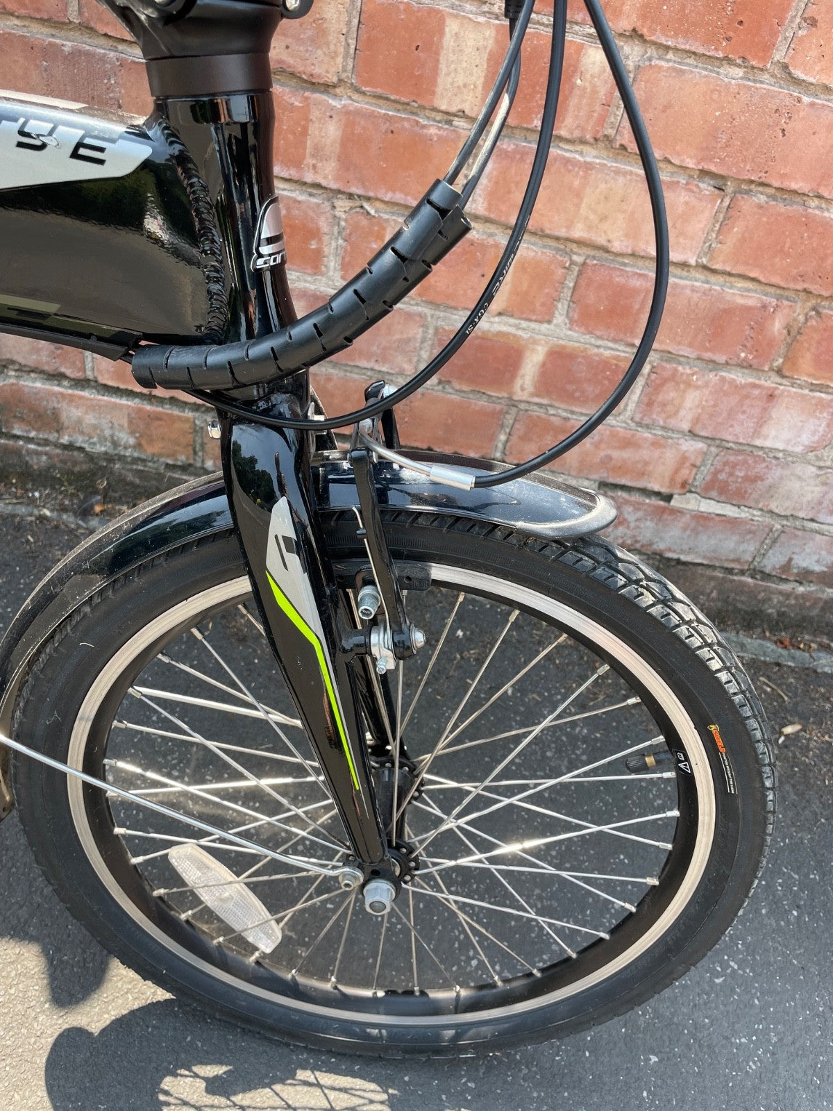 Carrera Crosscity E folding bike , 20'' wheels, black/green