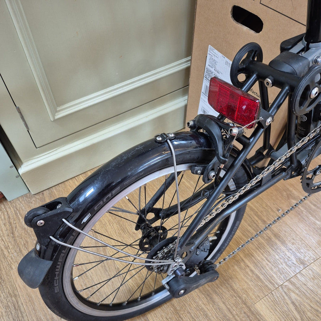 Brompton P Line 4 Speed Titanium Folding Bike Silver Black