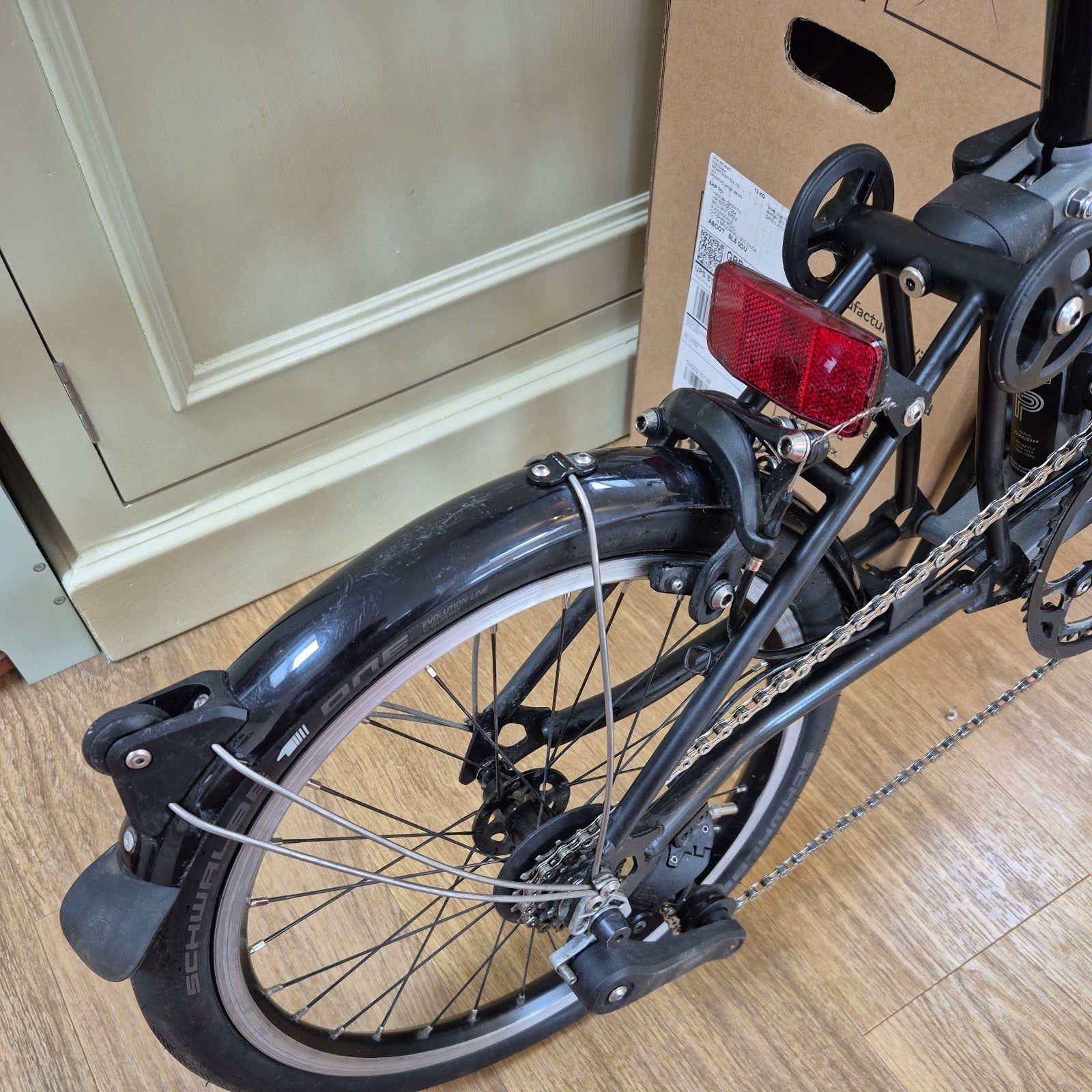 Brompton P Line 4 Speed Titanium Folding Bike Silver Black