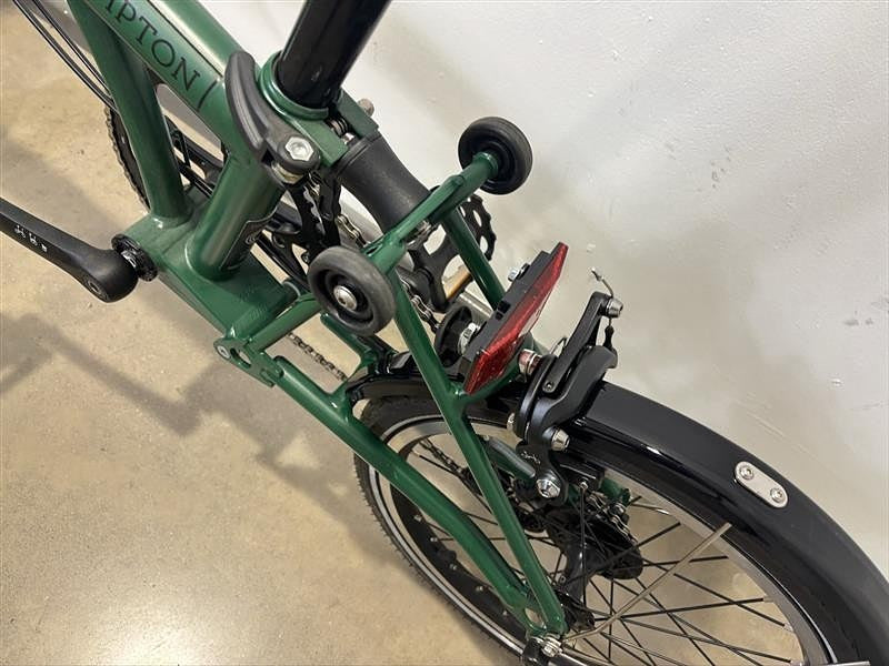 Brompton C Line 2 Speed 2023 Mid Handlebar Folding Bike - Racing Green