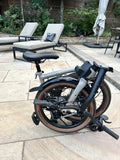 Used 2025 Brompton G Line E-Motiq medium in trail dust white