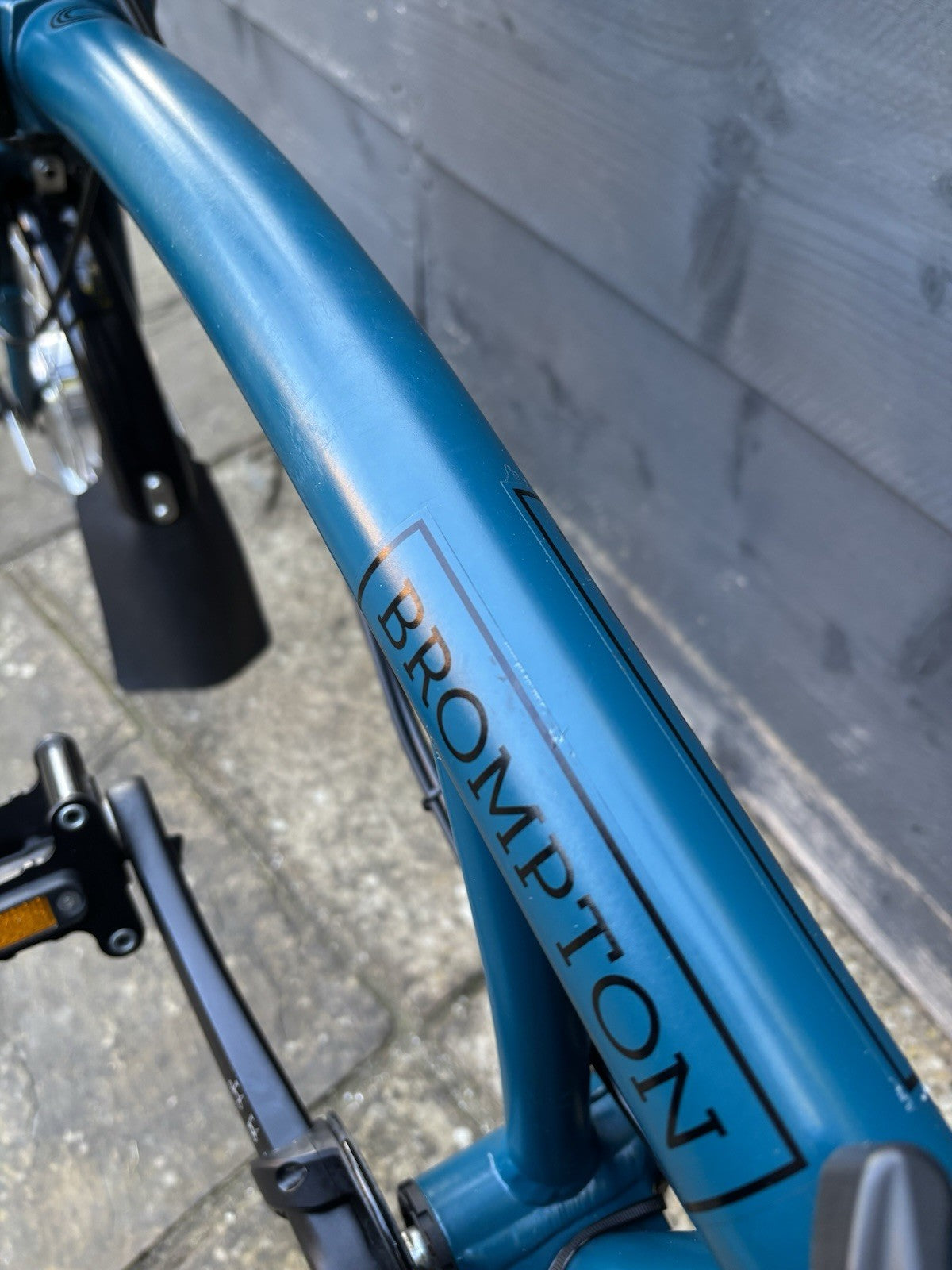2023 Brompton C Line 6 Speed Urban Folding bicycle in Ocean Blue + Swytch E Kit