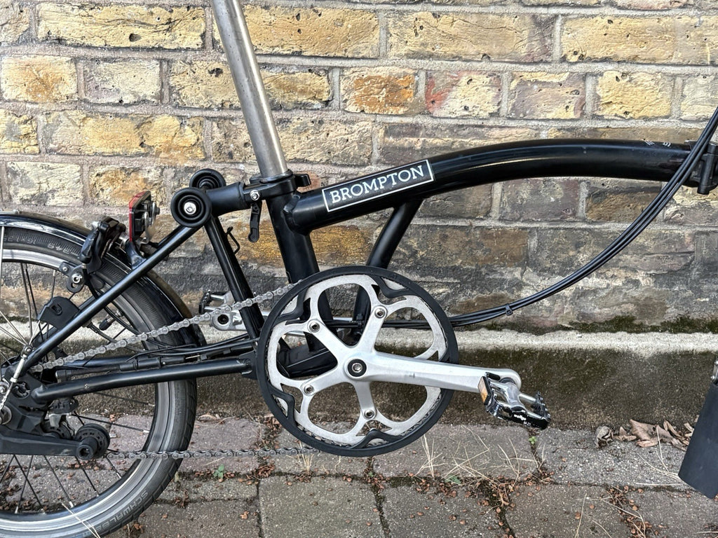 Brompton 2020 Folding Bicycle - S6L - Matte Black With Mudguards - Used