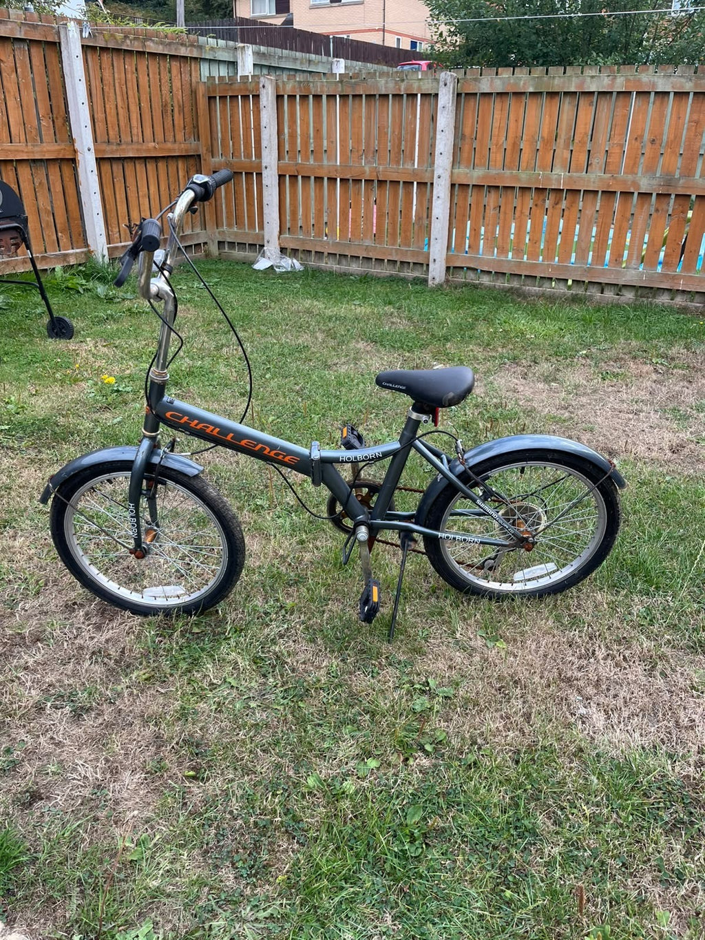 Challenge Holborn Kids Folding Bike Black BMX Bar with Mudguards