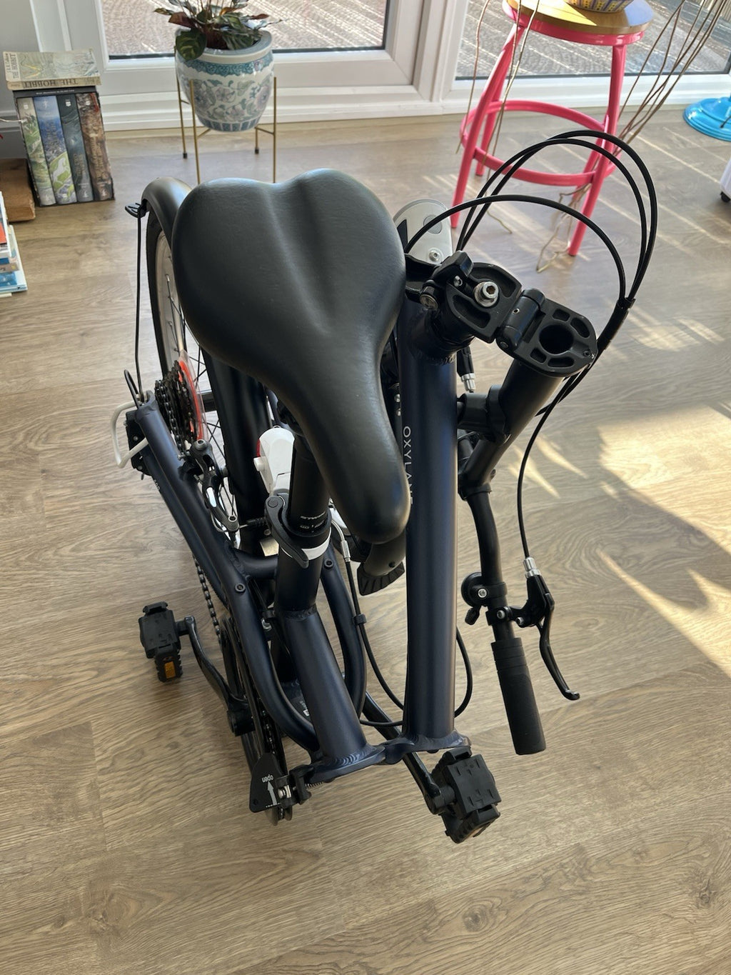 Oxylane 500 Folding Bike - Blue