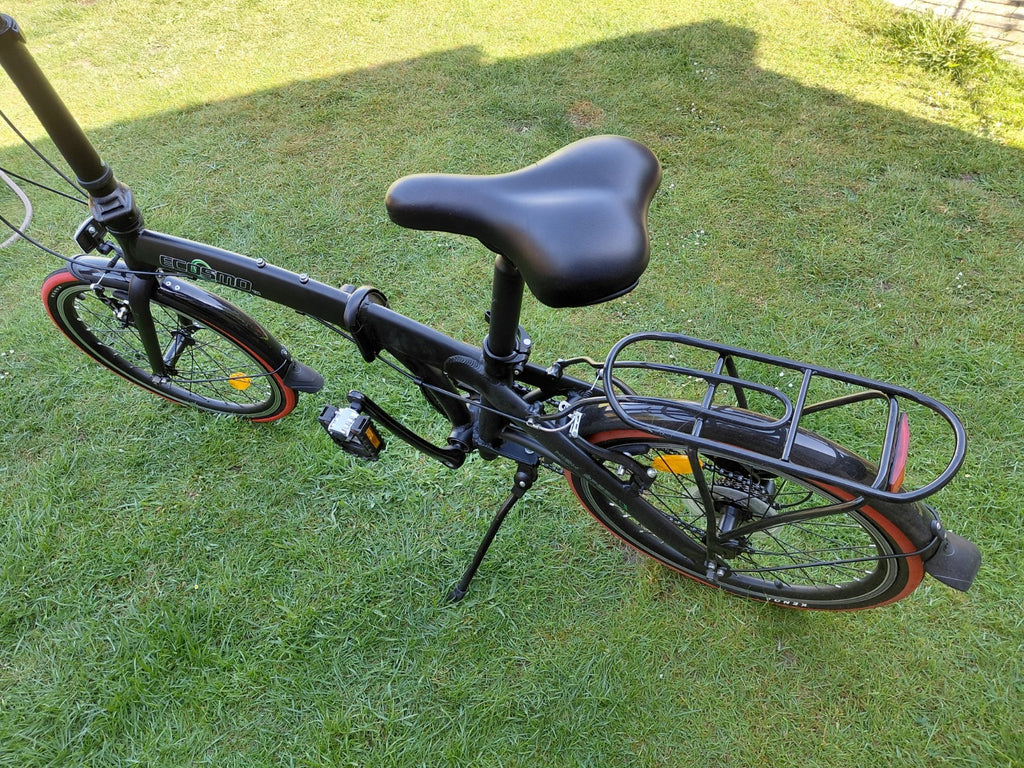 Ecosmo 20AF09BL 20" Wheel 12kg Lightweight Alloy Folding City Bicycle - Black
