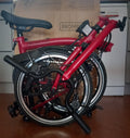 Brompton C Line Explore H6L High Bar Folding Bike Brick Red New In Box Unridden
