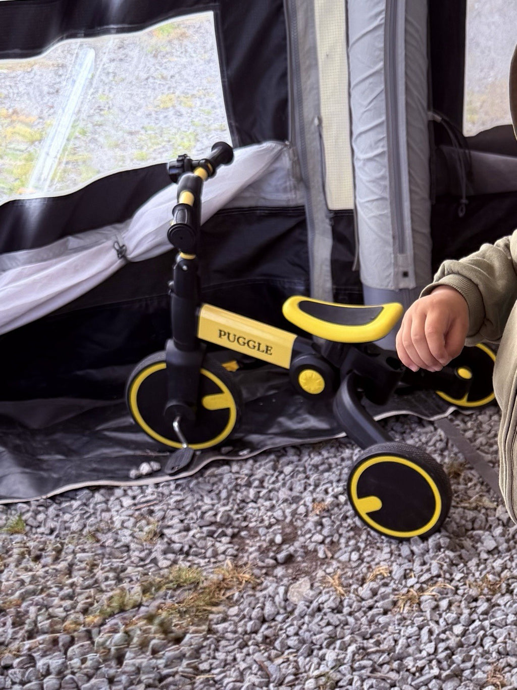 Puggle folding 3 in 1 travel trike with parent handle 18 months-5 years