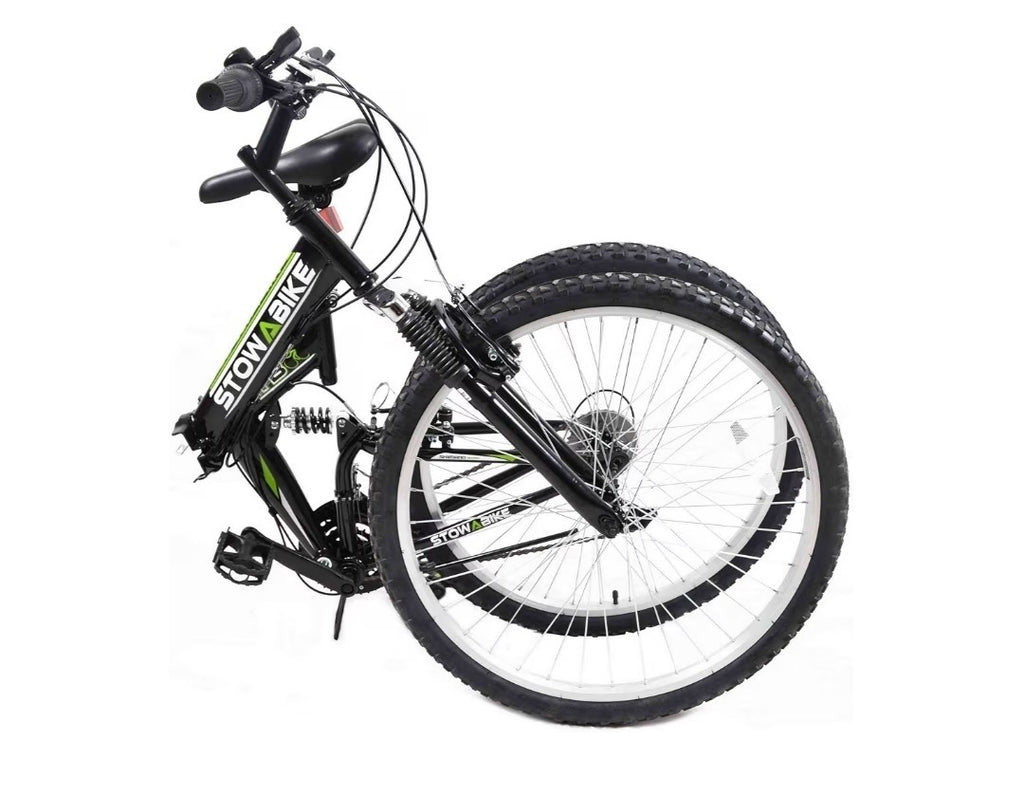 26" MTB V2 Folding Dual Suspension 18sp Gears Mountain Bike Black