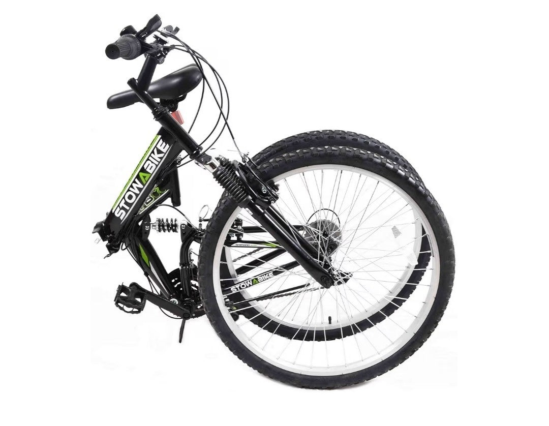 26" MTB V2 Folding Dual Suspension 18sp Gears Mountain Bike Black