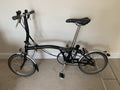 Brompton Folding Bike 3-Speed, Black With Carry Bag