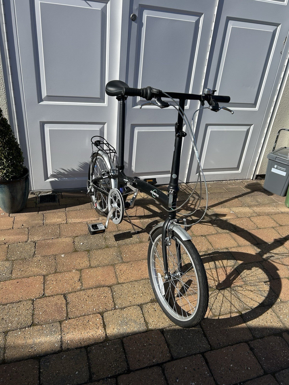 Ecosmo 20AF09BL 20" Wheel 12kg Lightweight Alloy Folding City Bicycle - Black