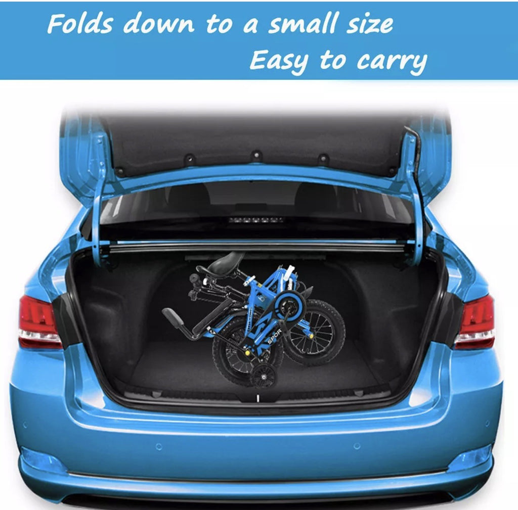 14inch Kids Bike Bicycle Children Boys Foldable Cycle Removable Stabiliser UK