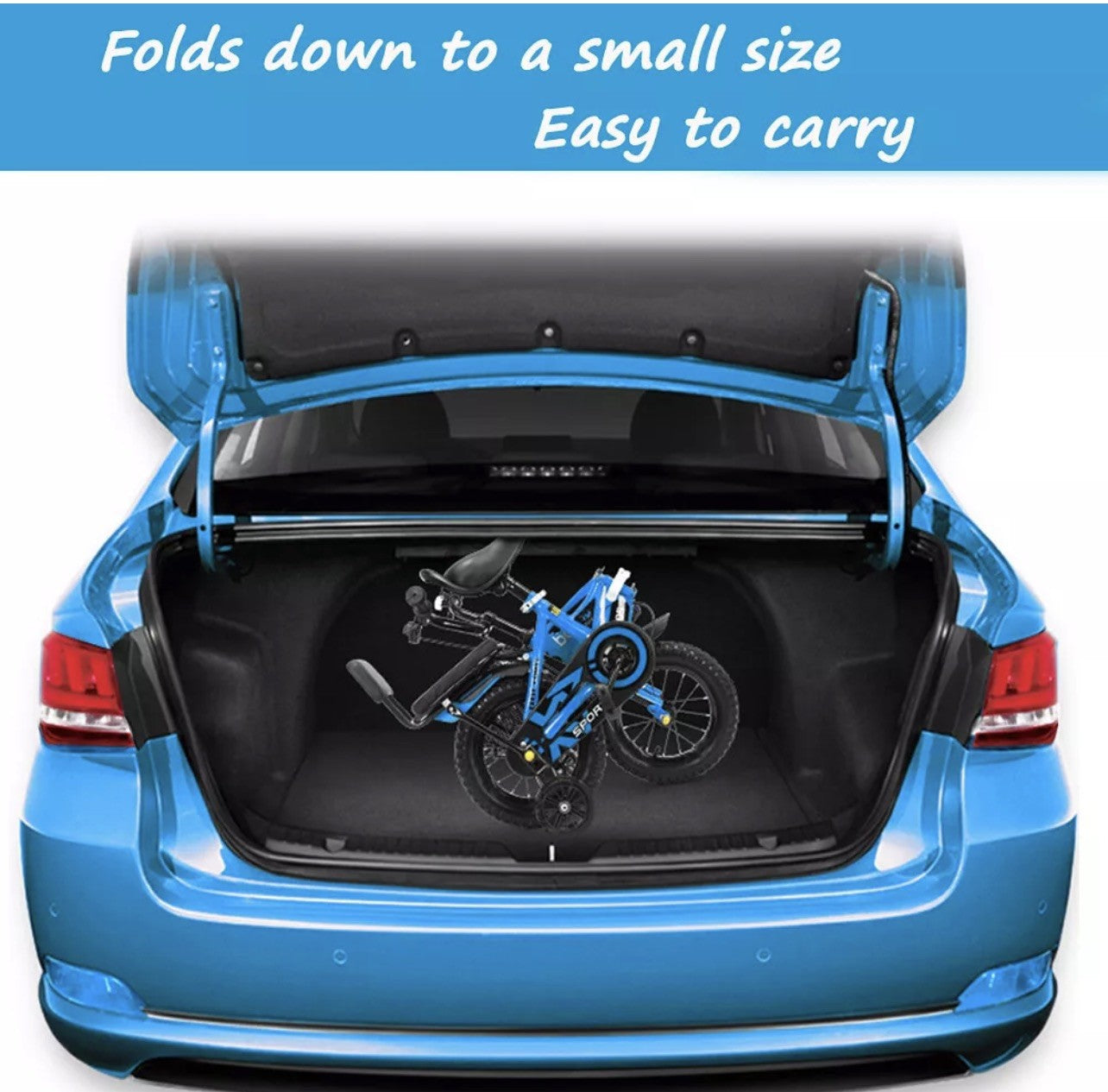 14inch Kids Bike Bicycle Children Boys Foldable Cycle Removable Stabiliser UK