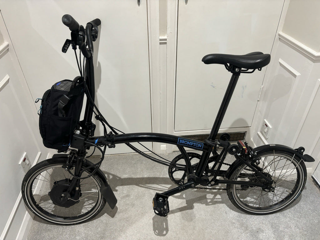 Brompton Electric M6L Folding Bike Black 6 Speed - Excellent Con