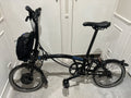 Brompton Electric M6L Folding Bike Black 6 Speed - Excellent Con