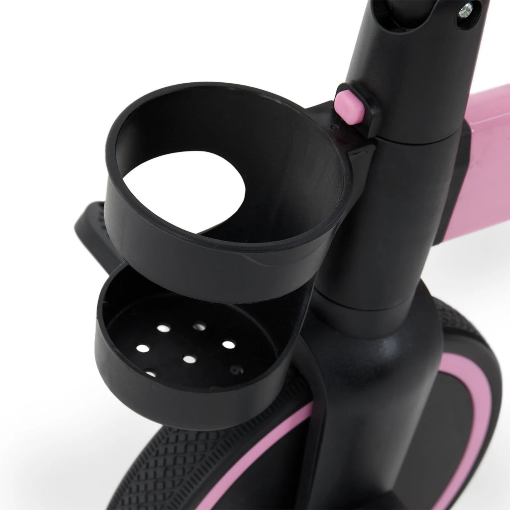 Puggle 3-in-1 Folding Trike & Balance Bike with Parent Handle - Pink
