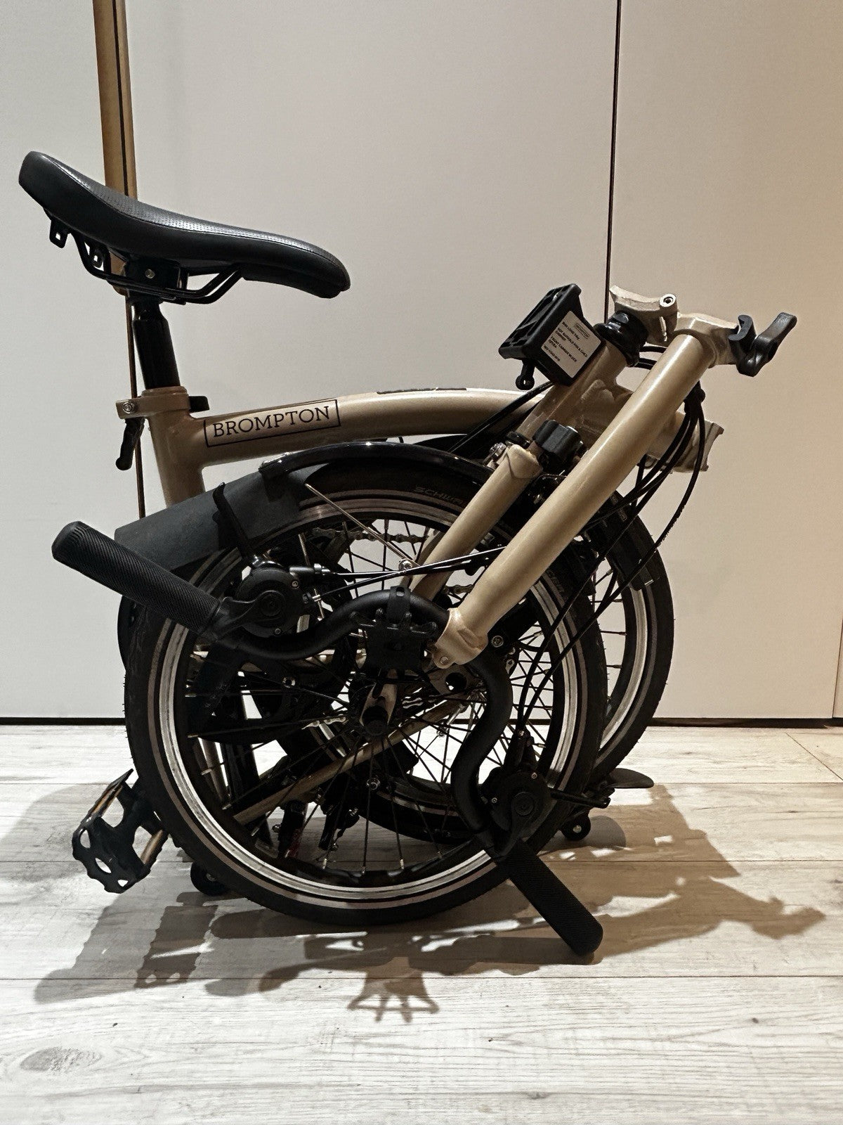 Brompton C Line 6 Speed 2024 Mid Handlebar Folding Bike - Dune Sand