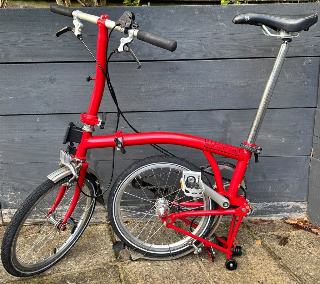 Brompton S2L Folding Bike 2 Speed C Line Urban Low in Red