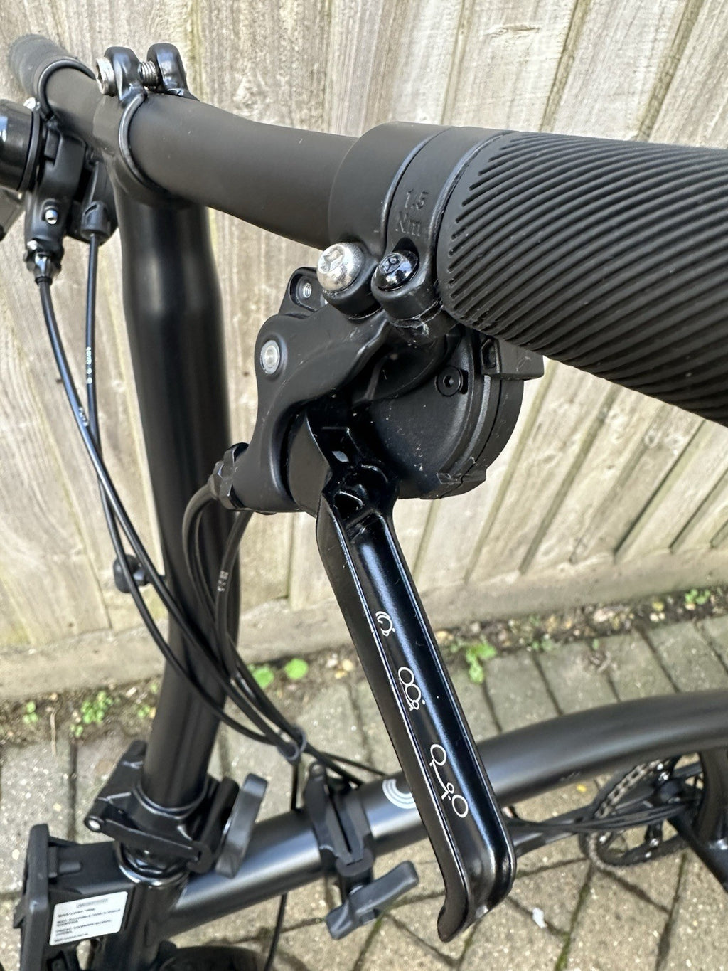 Brompton C Line Black Folding Bike 16in wheels 6 Speed flat bars long seat post
